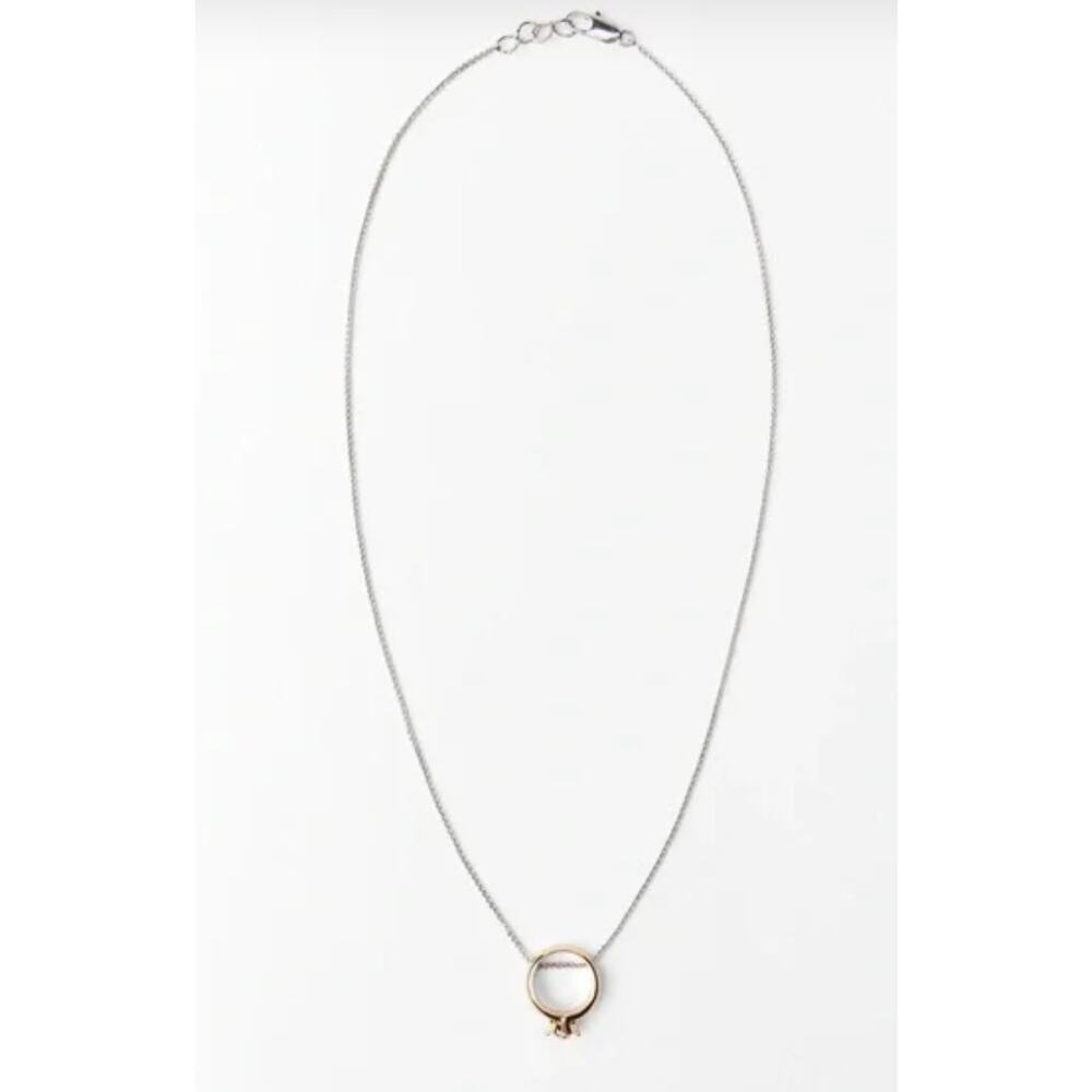 Nwt-ZARA JEWEL WEDDING BAND NECKLACE